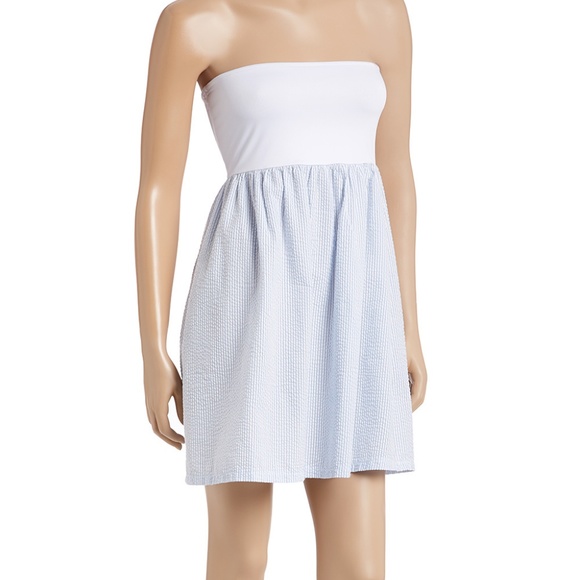 MSC Other - Blue White Seersucker Swimsuit Coverup Beach